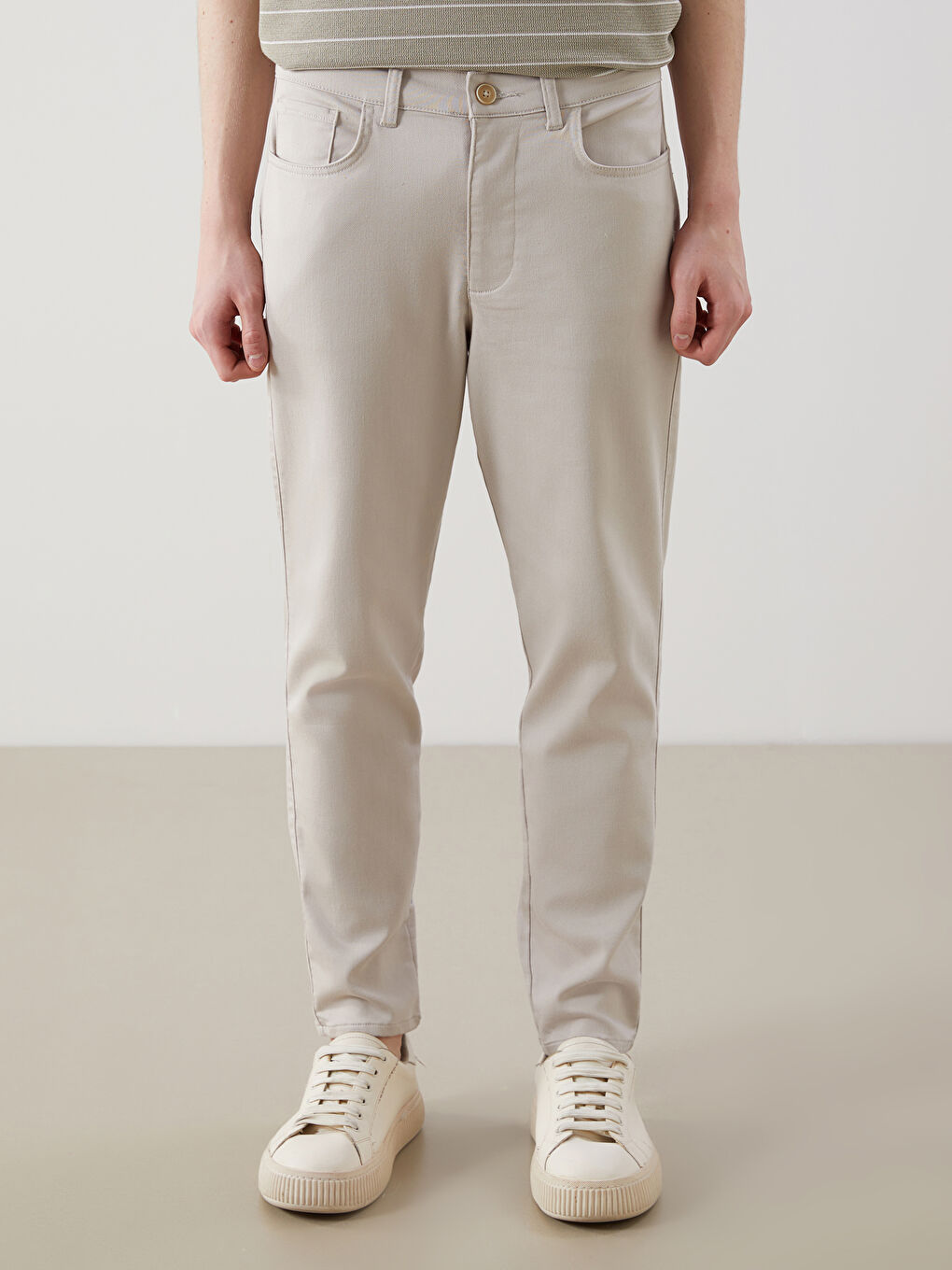 Slim Fit Dobby Men's Trousers -S5NN28Z8-R7Z