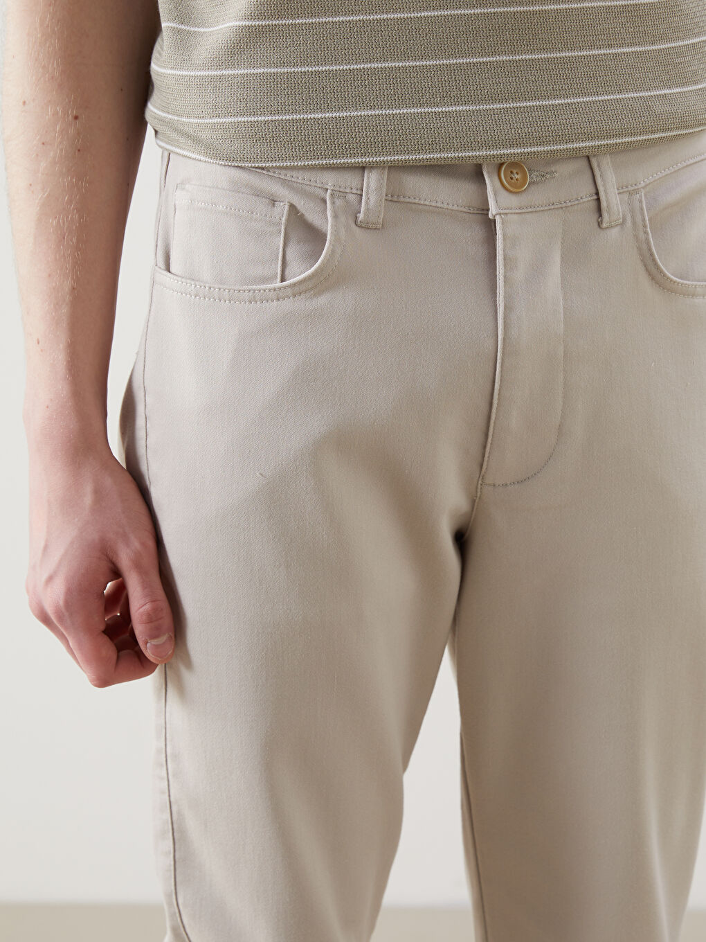 Slim Fit Dobby Men's Trousers -S5NN28Z8-R7Z