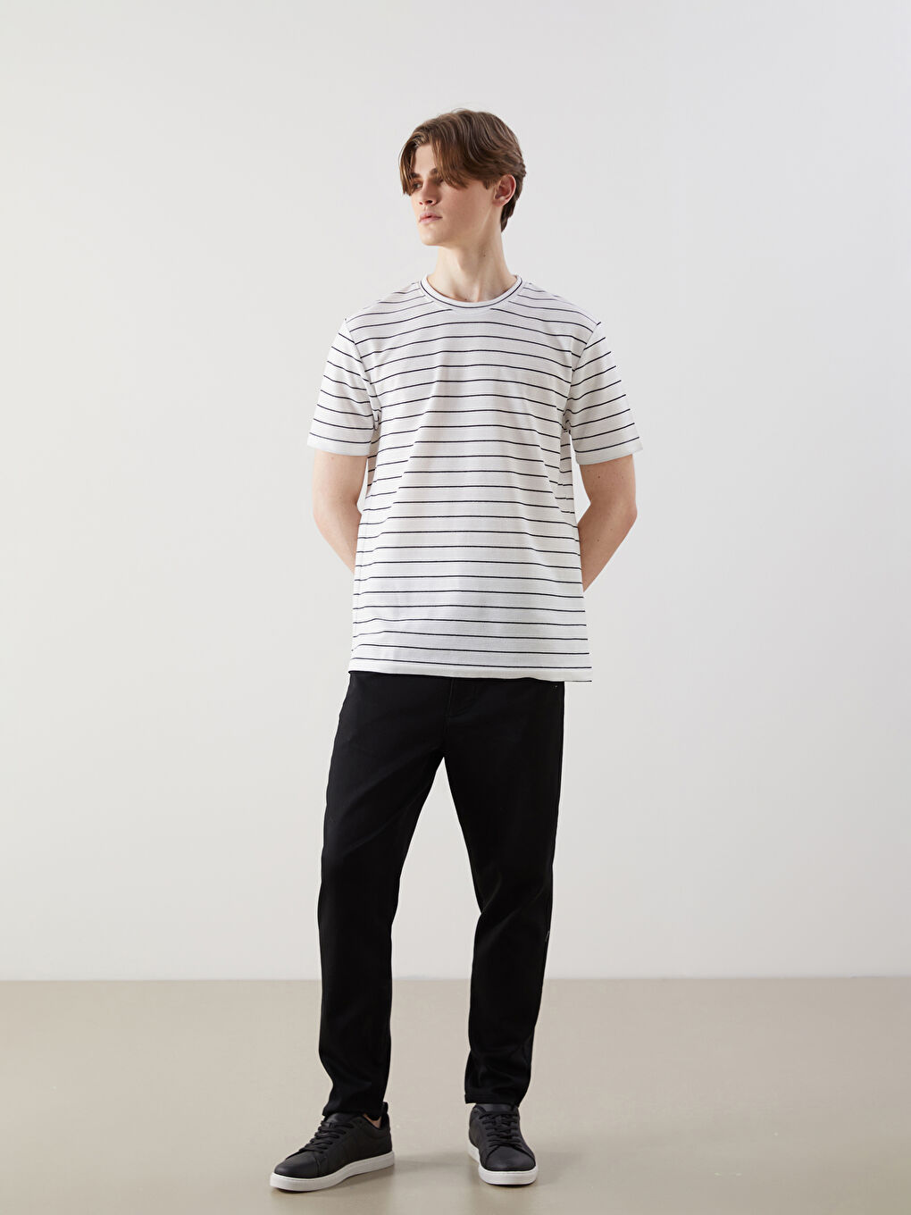 Slim Fit Dobby Men's Trousers -S5NN28Z8-RQL
