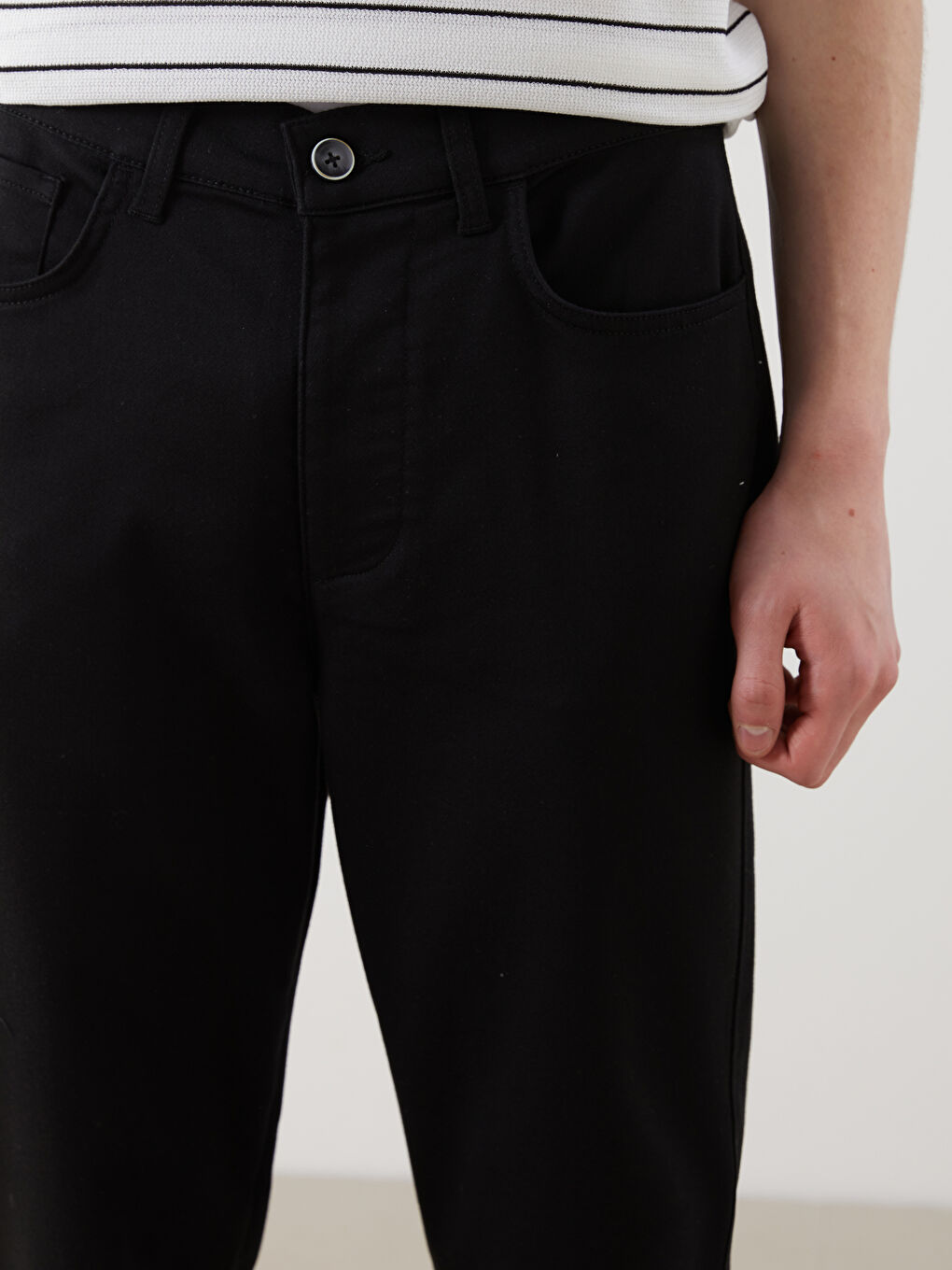 Slim Fit Dobby Men's Trousers -S5NN28Z8-RQL