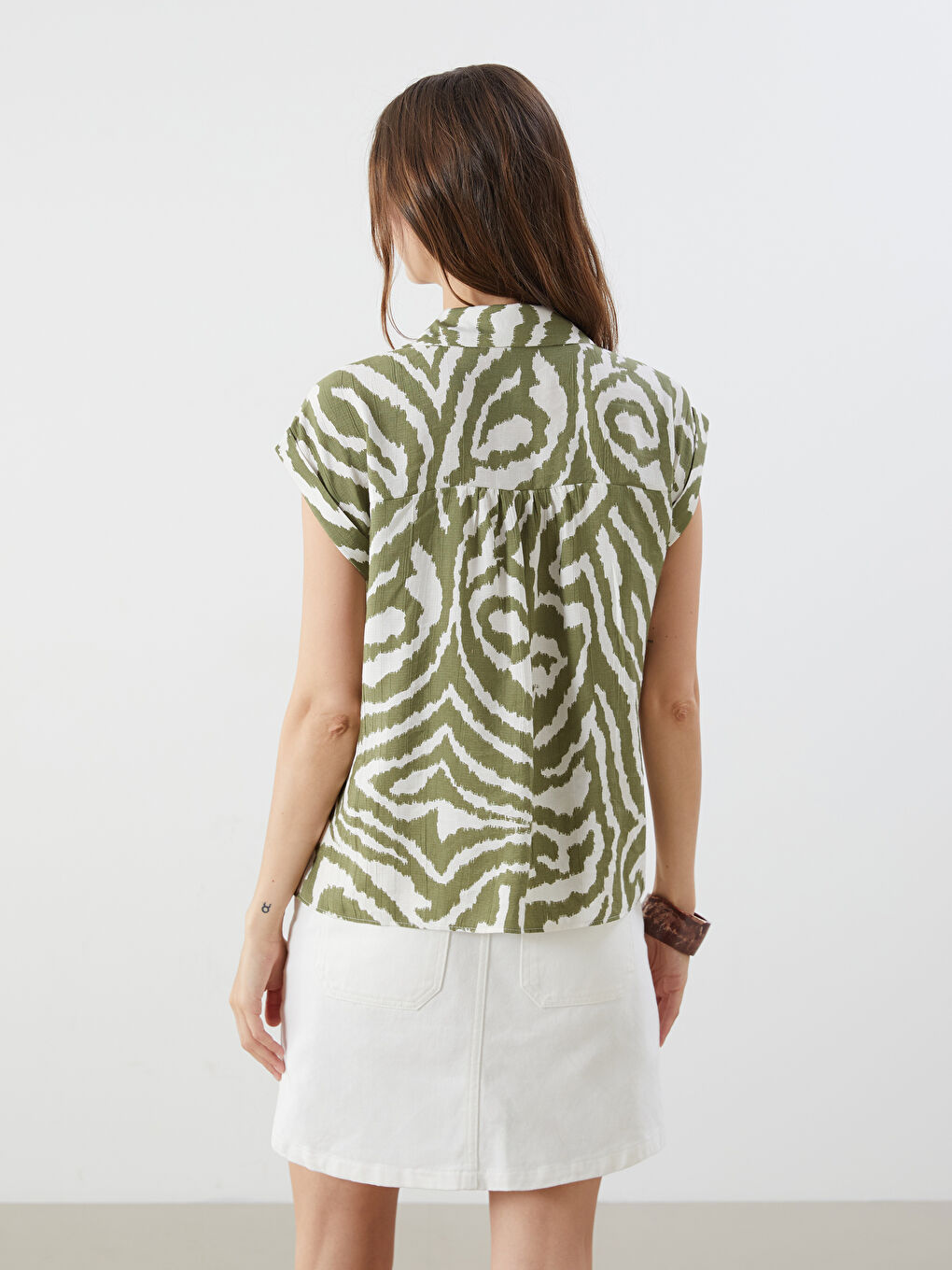 Patterned Women's Shirt -S5NN59Z8-LRR
