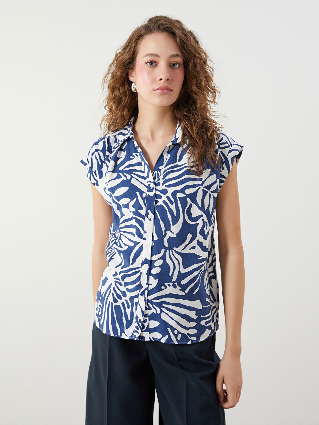 Patterned Women's Shirt -S5NN59Z8-LSJ
