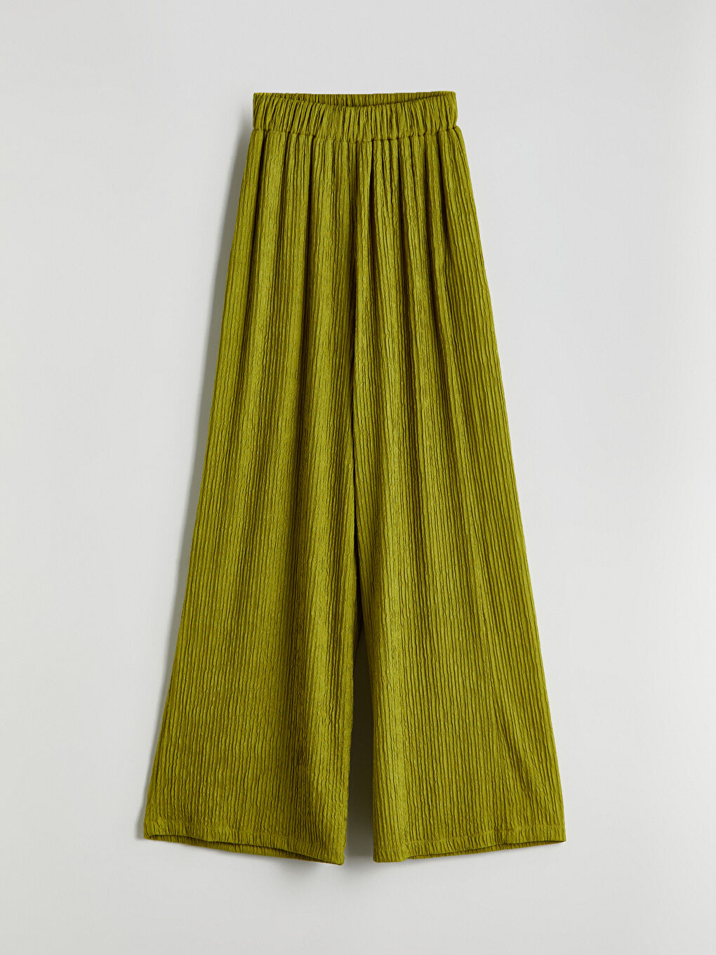 Elasticated Waist Textured Women's Trousers -S5NO06Z8-VA2