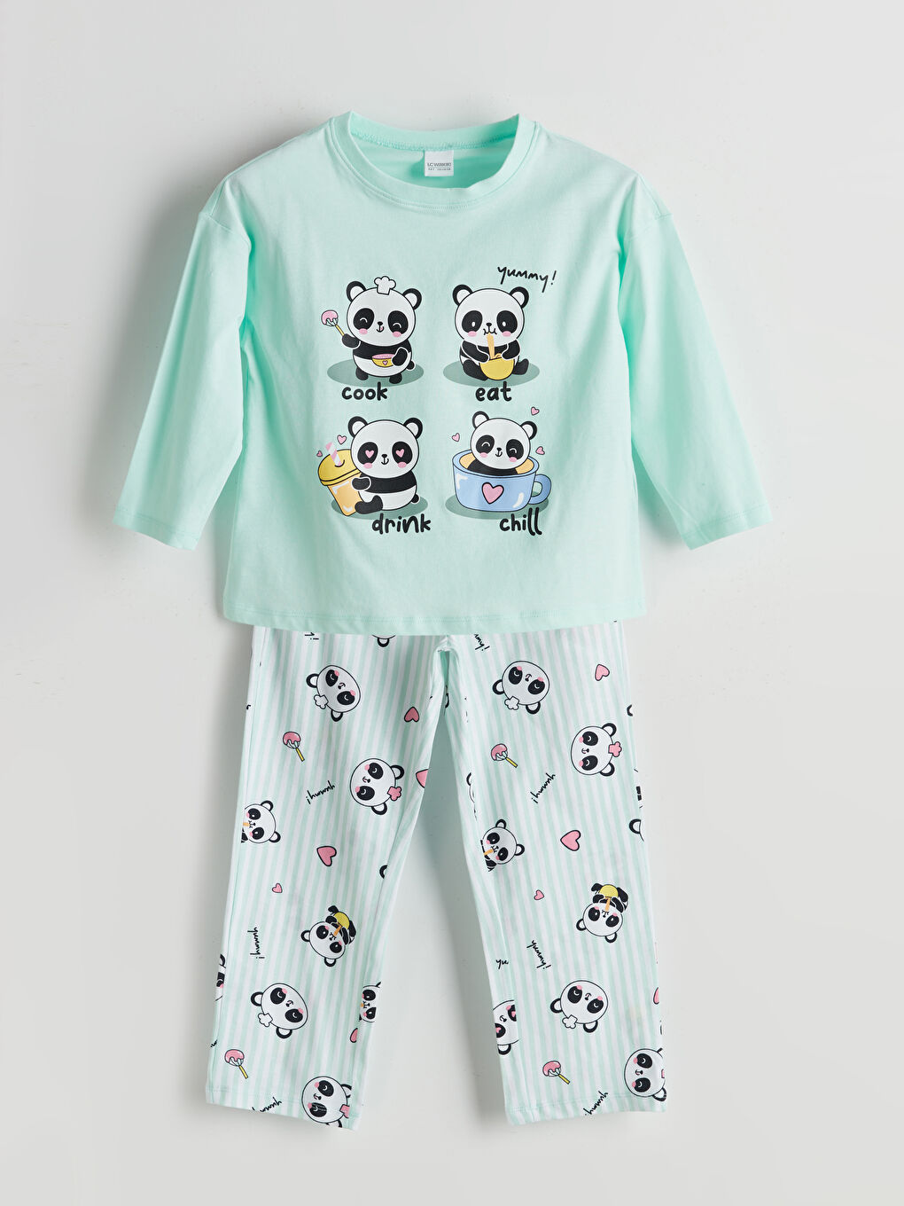 Crew Neck Girls Pajama Set -S5NO20Z4-FQX