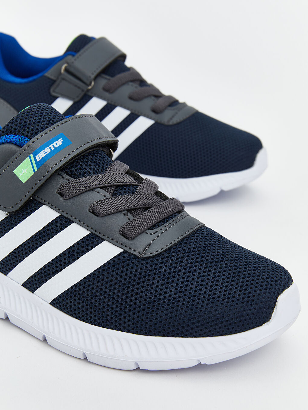 Lacivert Bağcık ve Cırt Cırtlı Erkek Çocuk Spor Ayakkabı-2