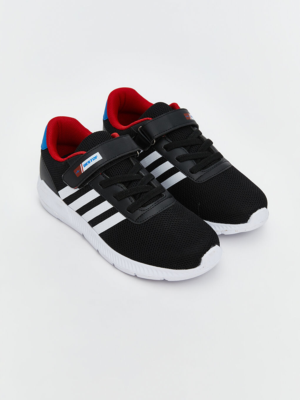 Siyah Bağcık ve Cırt Cırtlı Erkek Çocuk Spor Ayakkabı