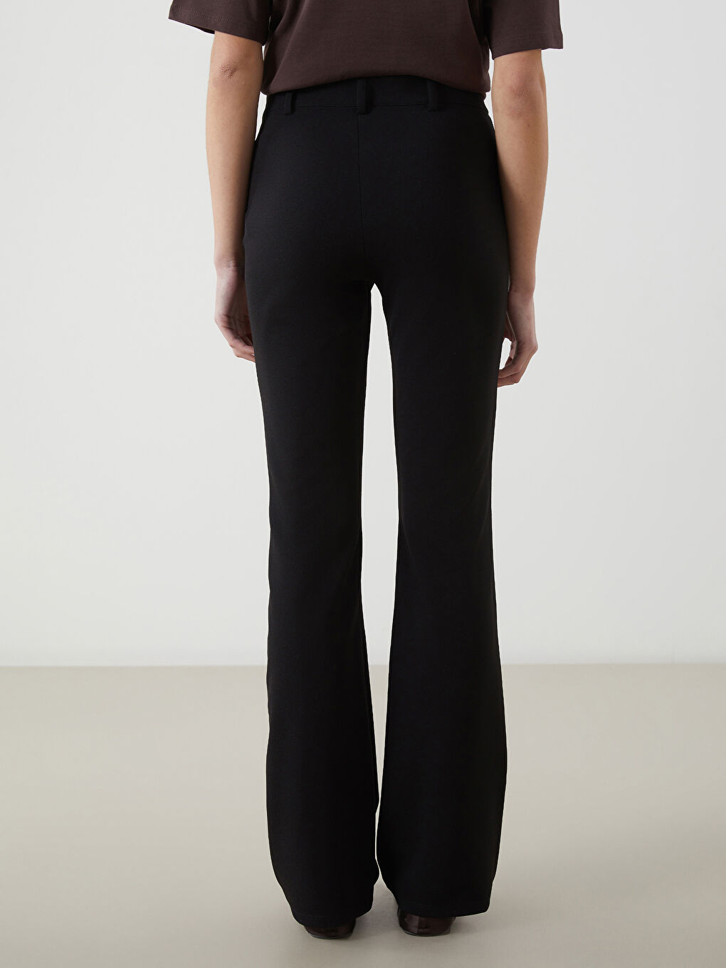 Elastic Waist Straight Flared Women's Leggings Trousers -S5NO25Z8-CVL
