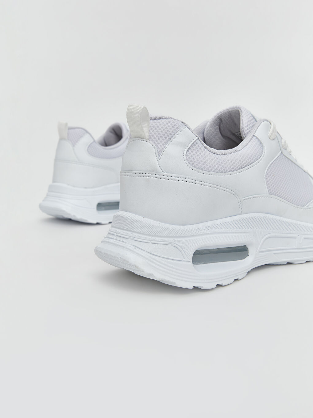 Beyaz Bağcıklı Erkek Spor Ayakkabı-4