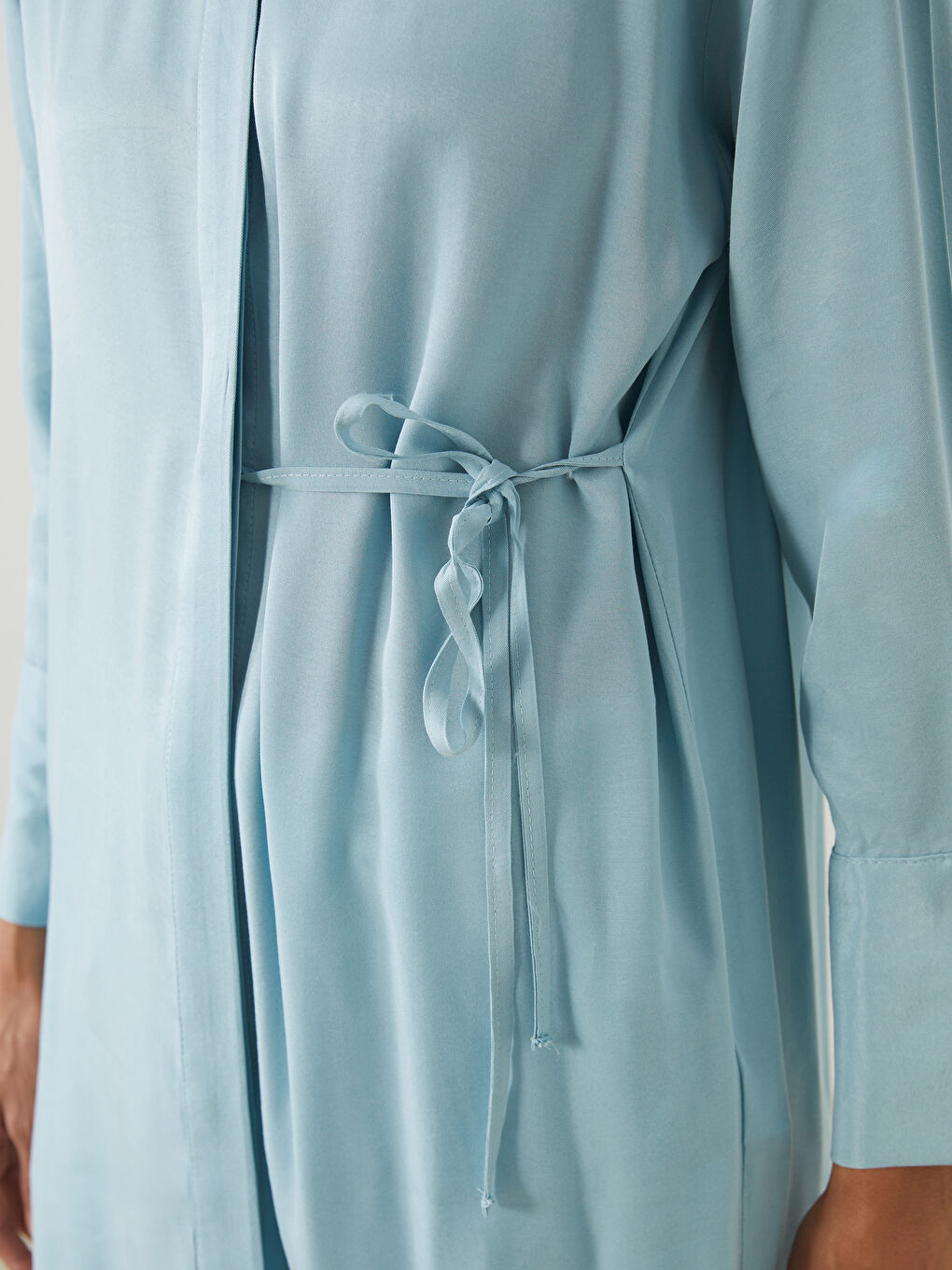 LCW Modest Mavi Oversize Kadın Gömlek Tunik - 3