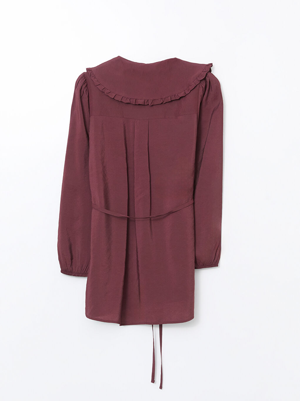 Mürdüm Bebe Yaka Modal Karışımlı Kadın Gömlek Tunik-6