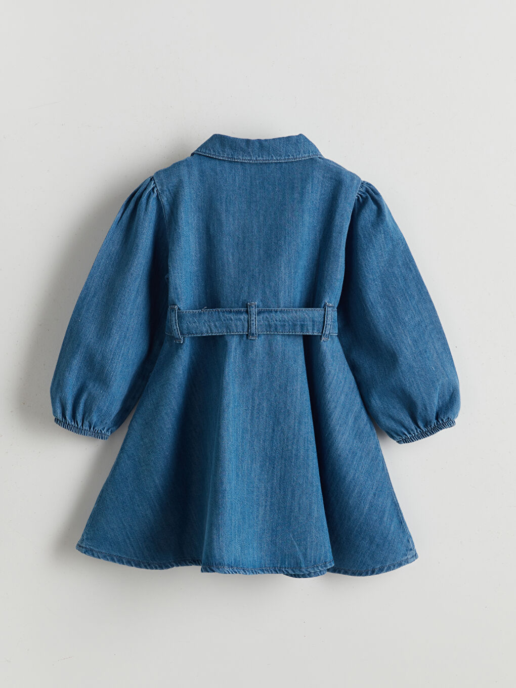 LCW Kids Indigo Düğmeli Kız Çocuk Jean Elbise - 1