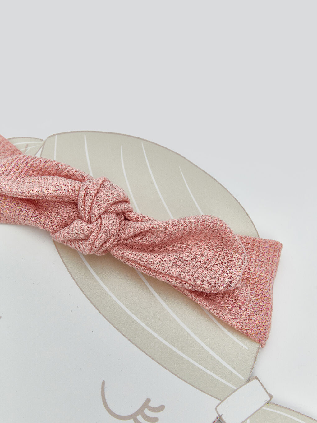 Pembe Fiyonk Detaylı Kız Bebek Saç Bandı-1