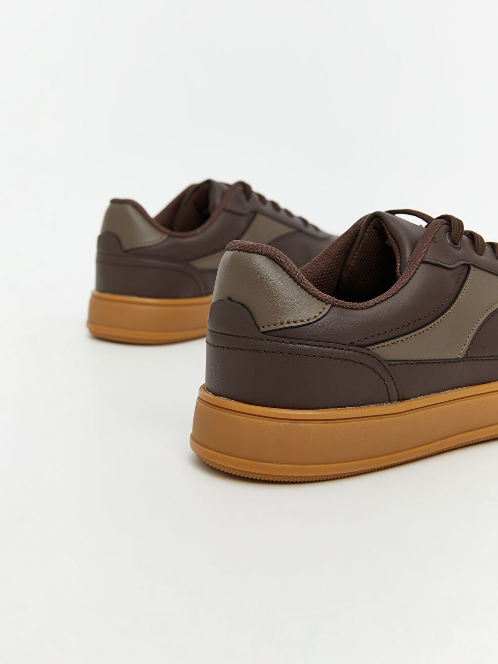 Kahverengi Bağcıklı Erkek Spor Ayakkabı-4