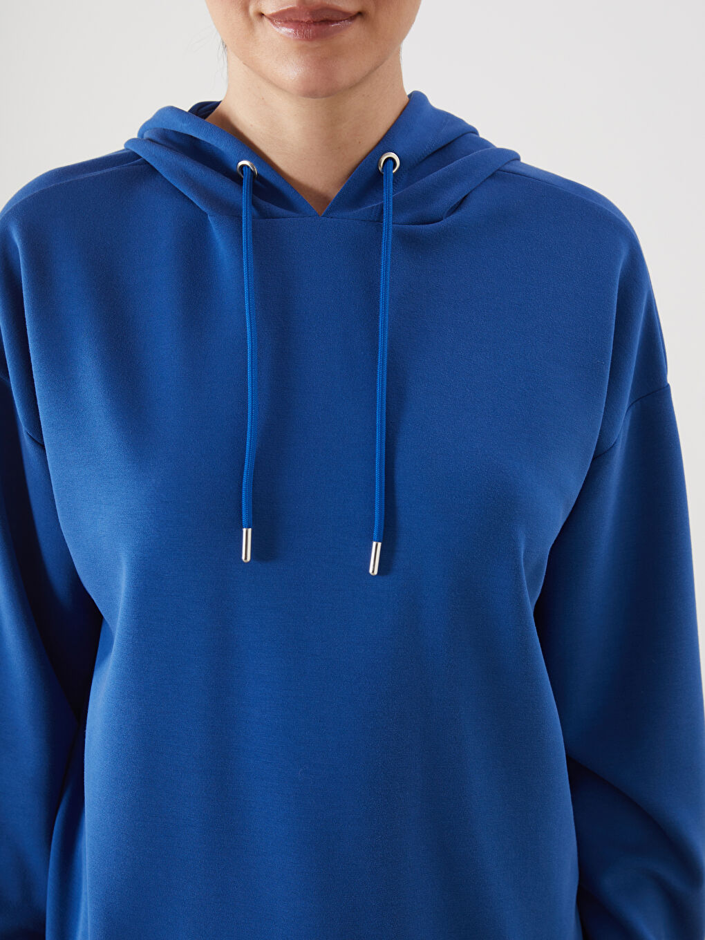 LCWAIKIKI Classic Mavi Oversize Kadın Hoodie - 2
