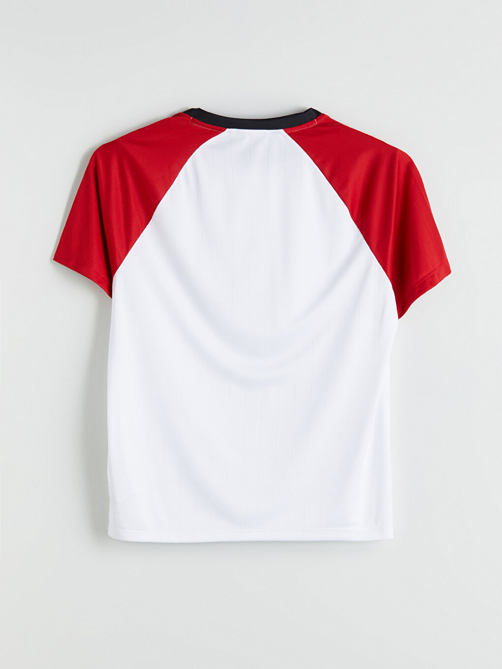 Beyaz Bisiklet Yaka Barcelona Baskılı Erkek Taraftar Tişört-5