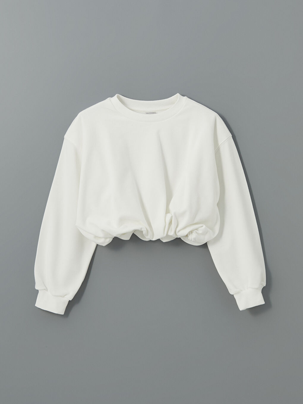 Crew Neck Girl’S Crop Sweatshirt -S5NP56Z4-FES