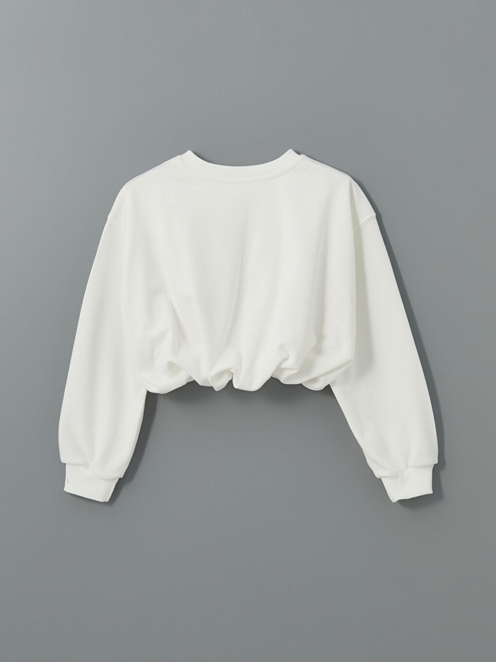 Crew Neck Girl’S Crop Sweatshirt -S5NP56Z4-FES