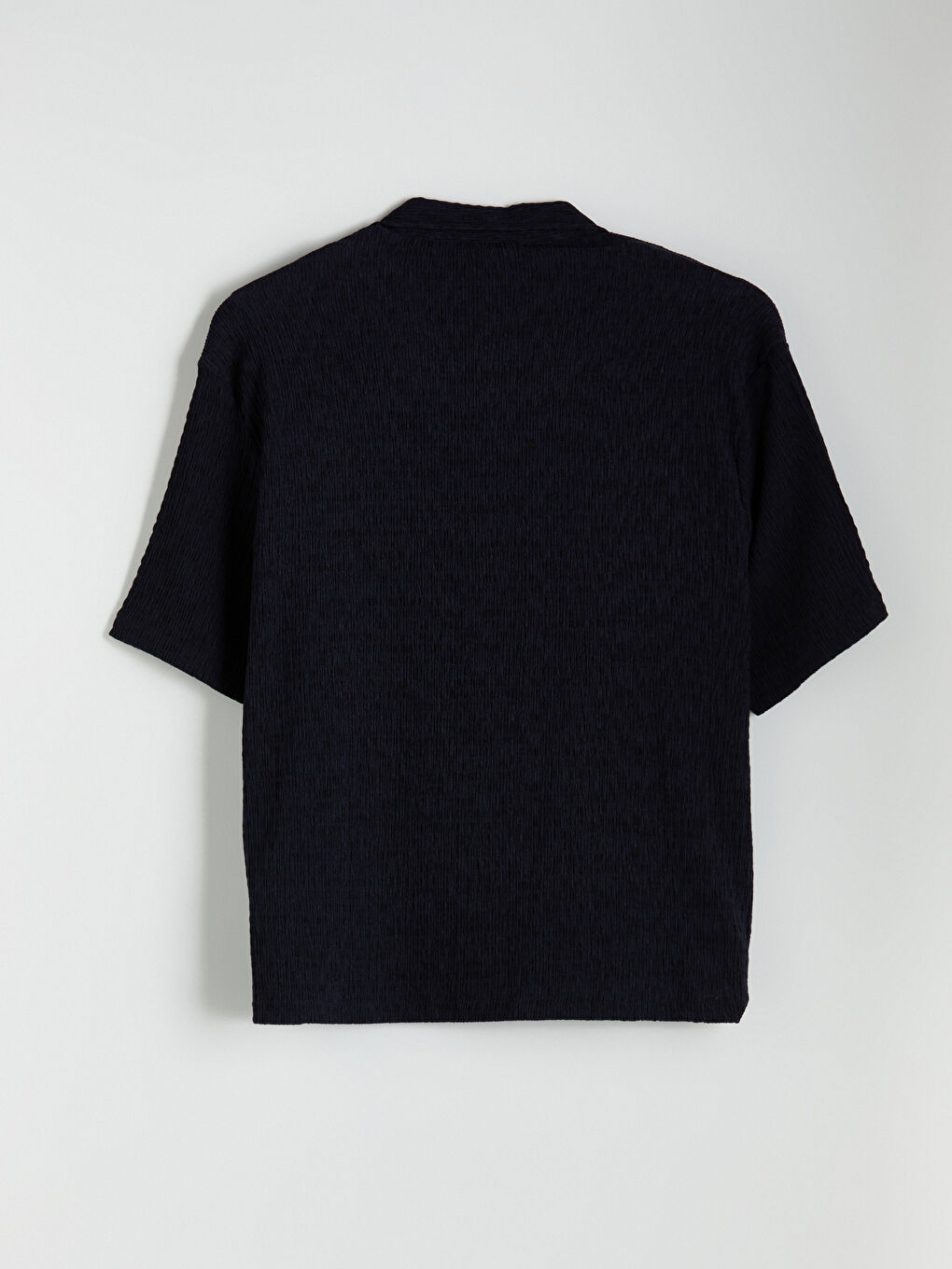 Antrasit Standart Kalıp Kısa Kollu Erkek Gömlek-5