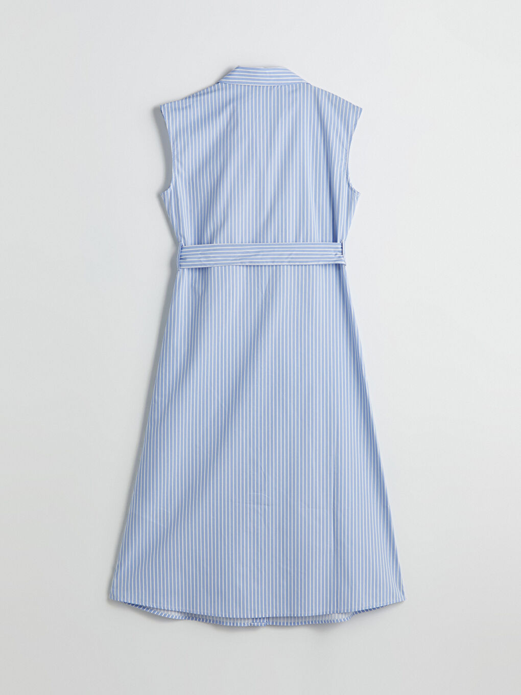 Waistband Striped Shirt Dress -S5NP73Z8-LEN
