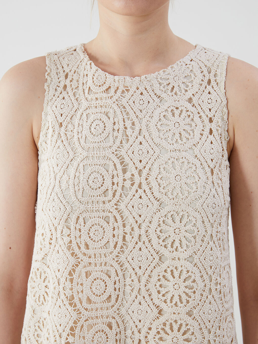 Woman ECRU Dress -S5NP77Z8-R9J