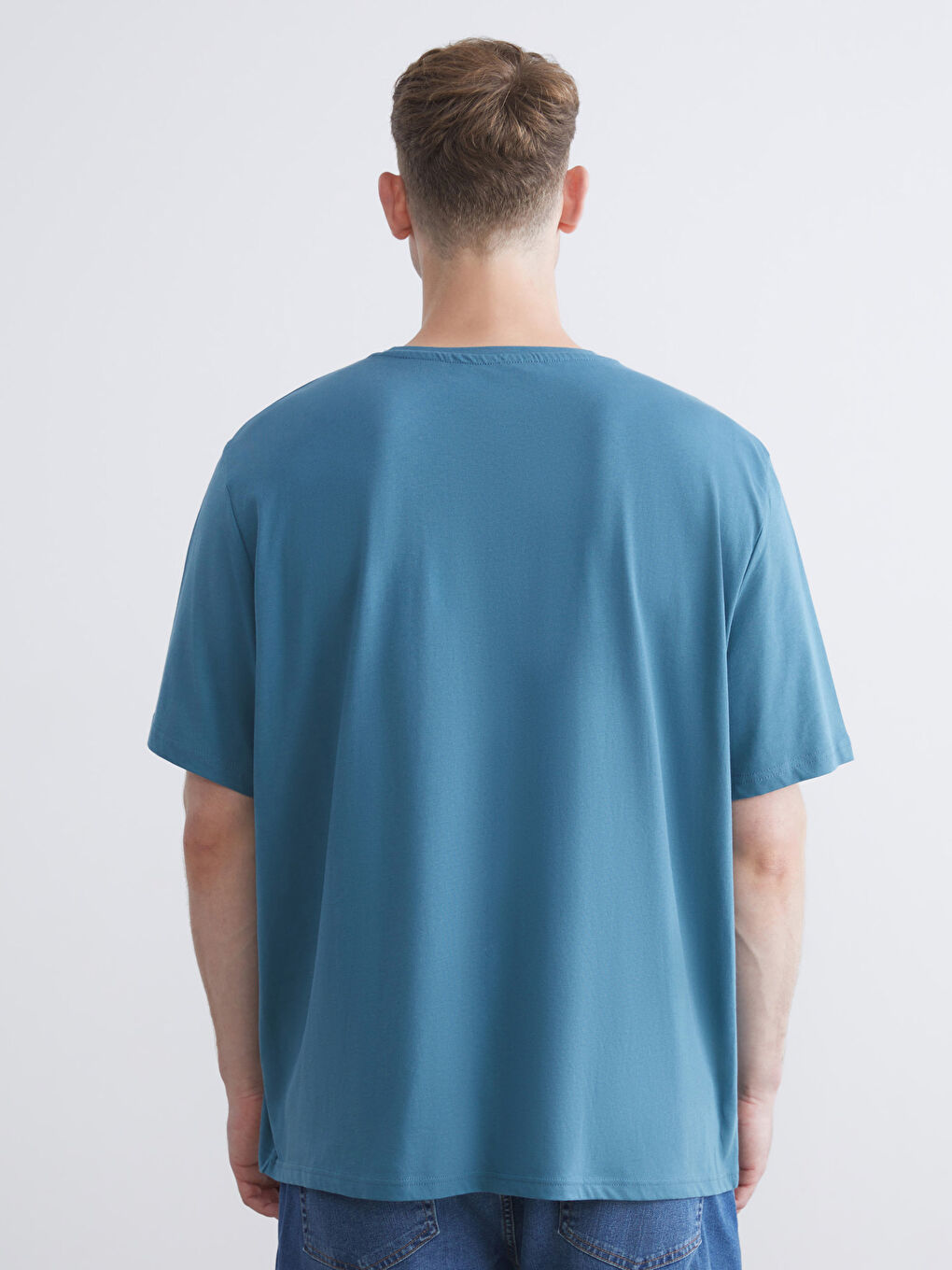 Crew Neck Printed Jersey Men's T-Shirt-3