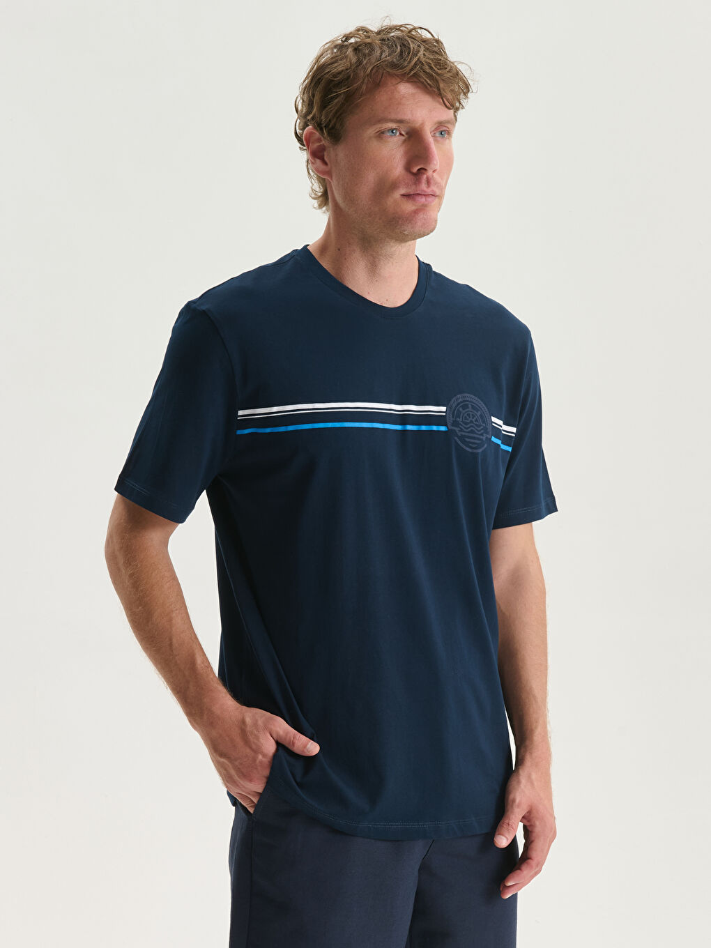 Crew Neck Printed Jersey Men's T-Shirt