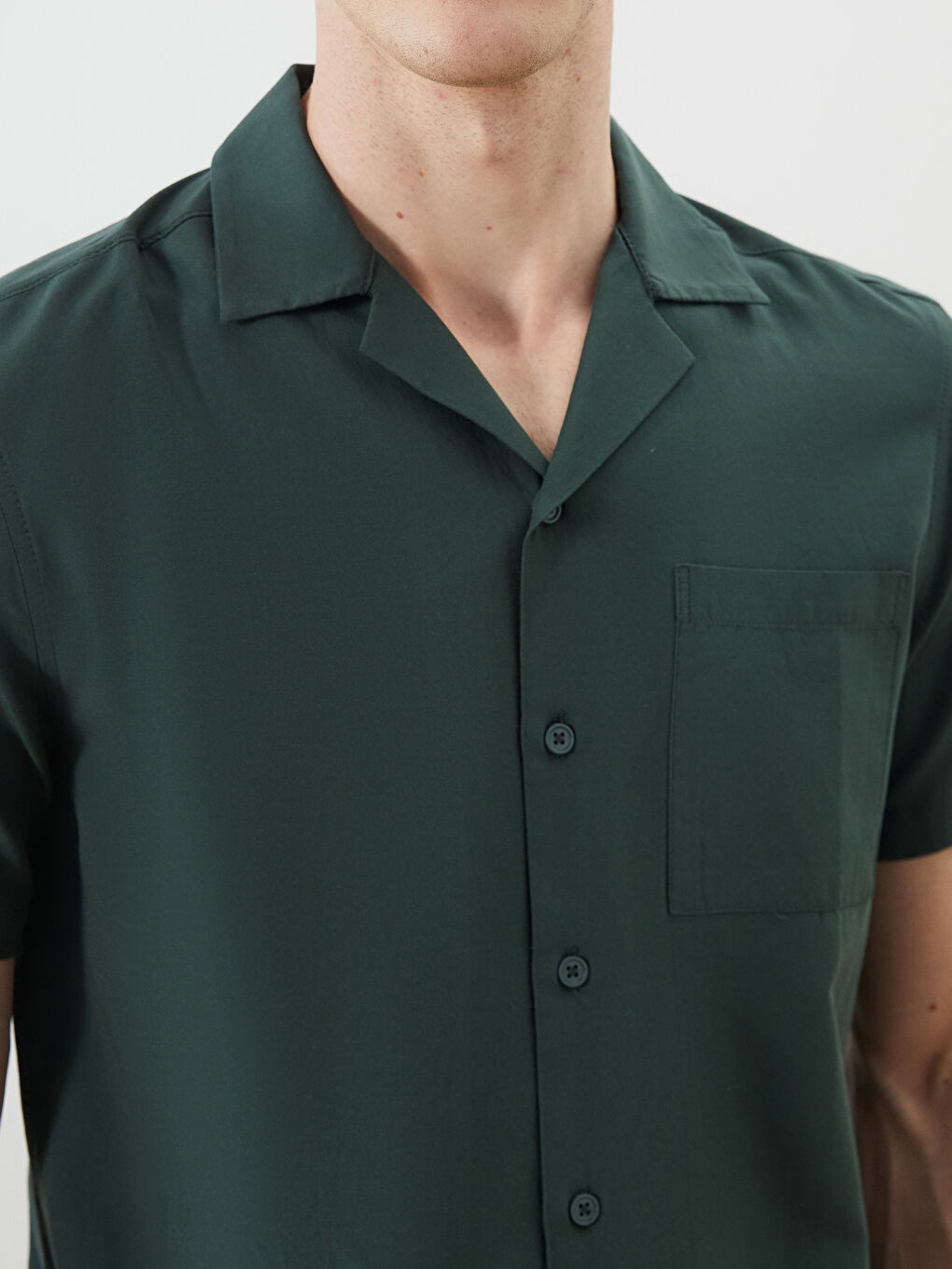 Haki Regular Fit Modal Karışımlı Erkek Gömlek-2