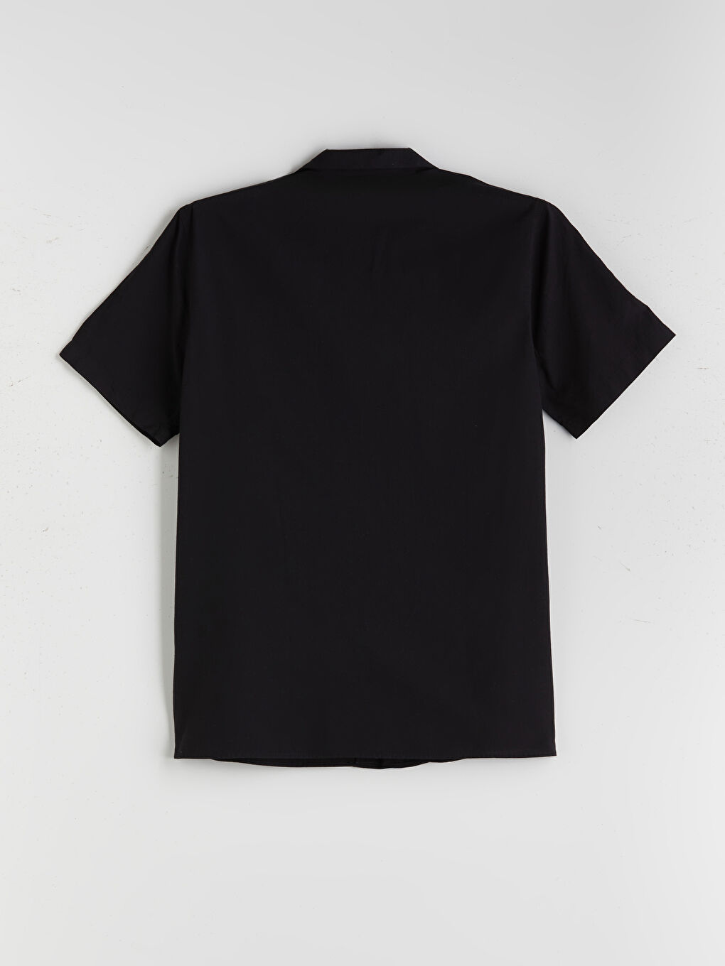 Siyah Regular Fit Modal Karışımlı Erkek Gömlek-5