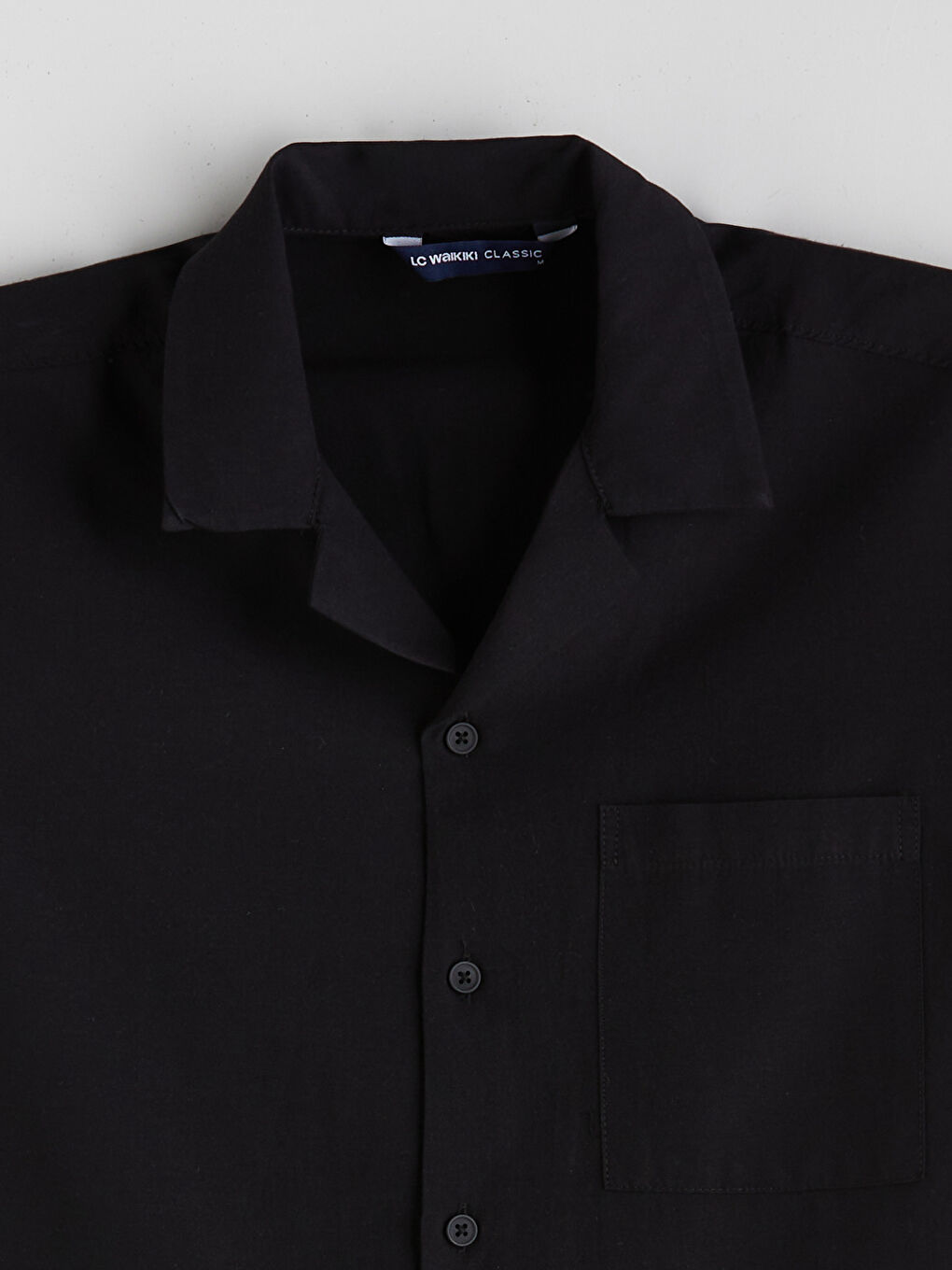 Siyah Regular Fit Modal Karışımlı Erkek Gömlek-6