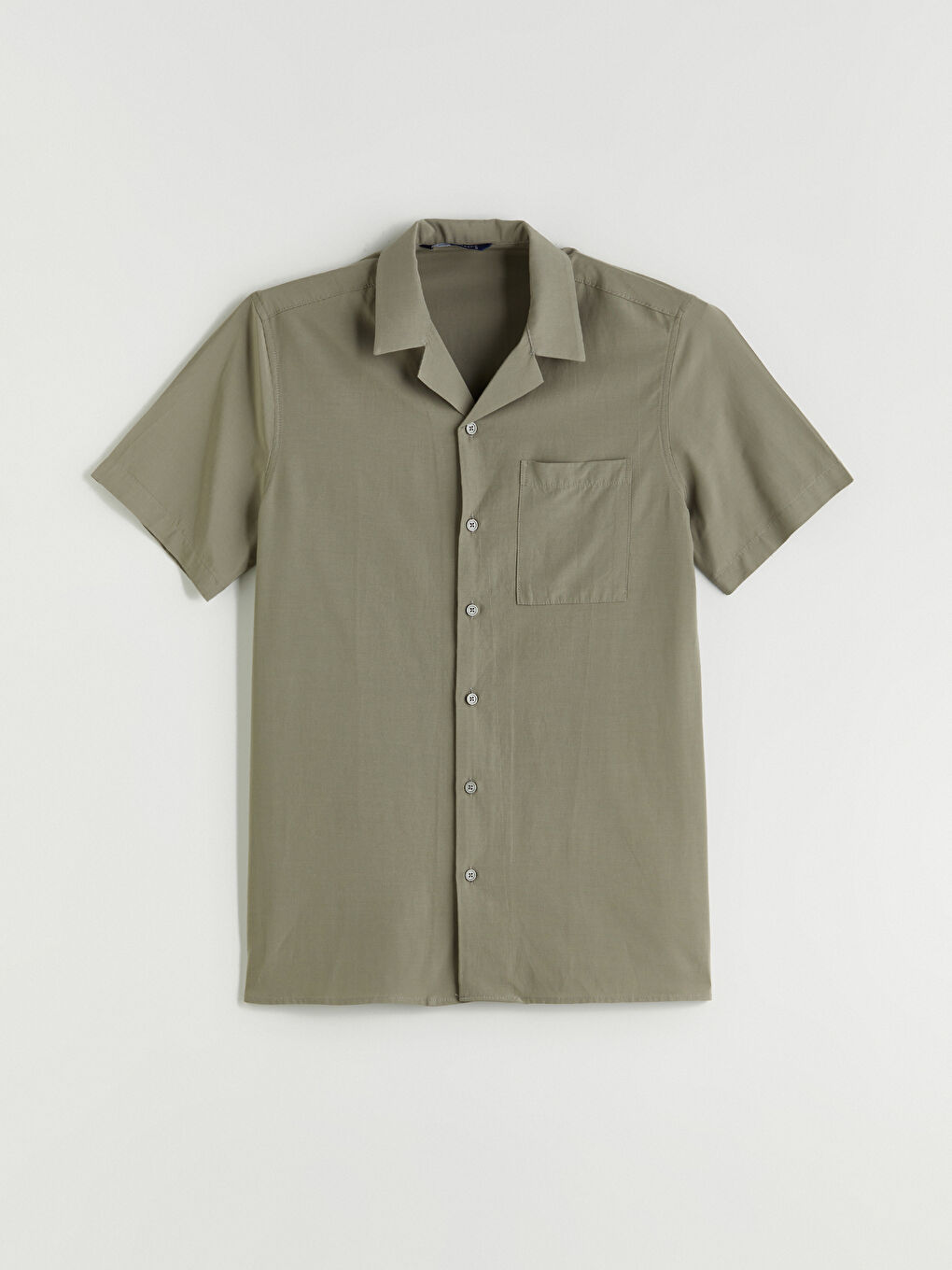 Haki Regular Fit Modal Karışımlı Erkek Gömlek-4