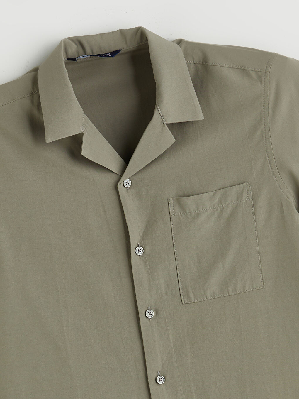 Haki Regular Fit Modal Karışımlı Erkek Gömlek-5