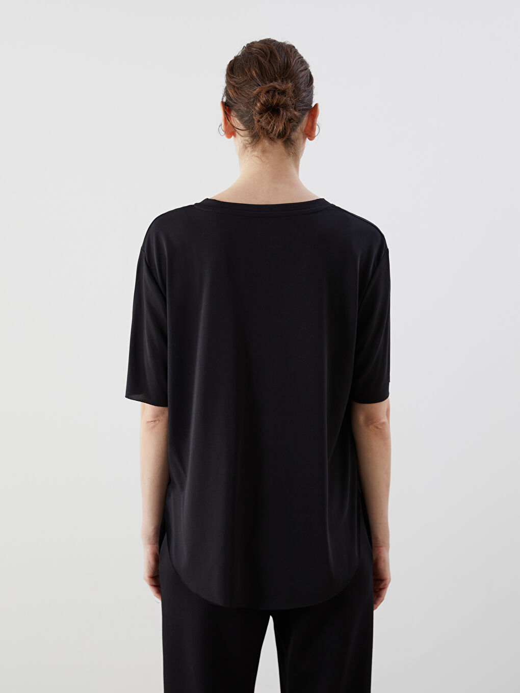 V-Neck Oversize Women's T-Shirt -S5NQ14Z8-CVL