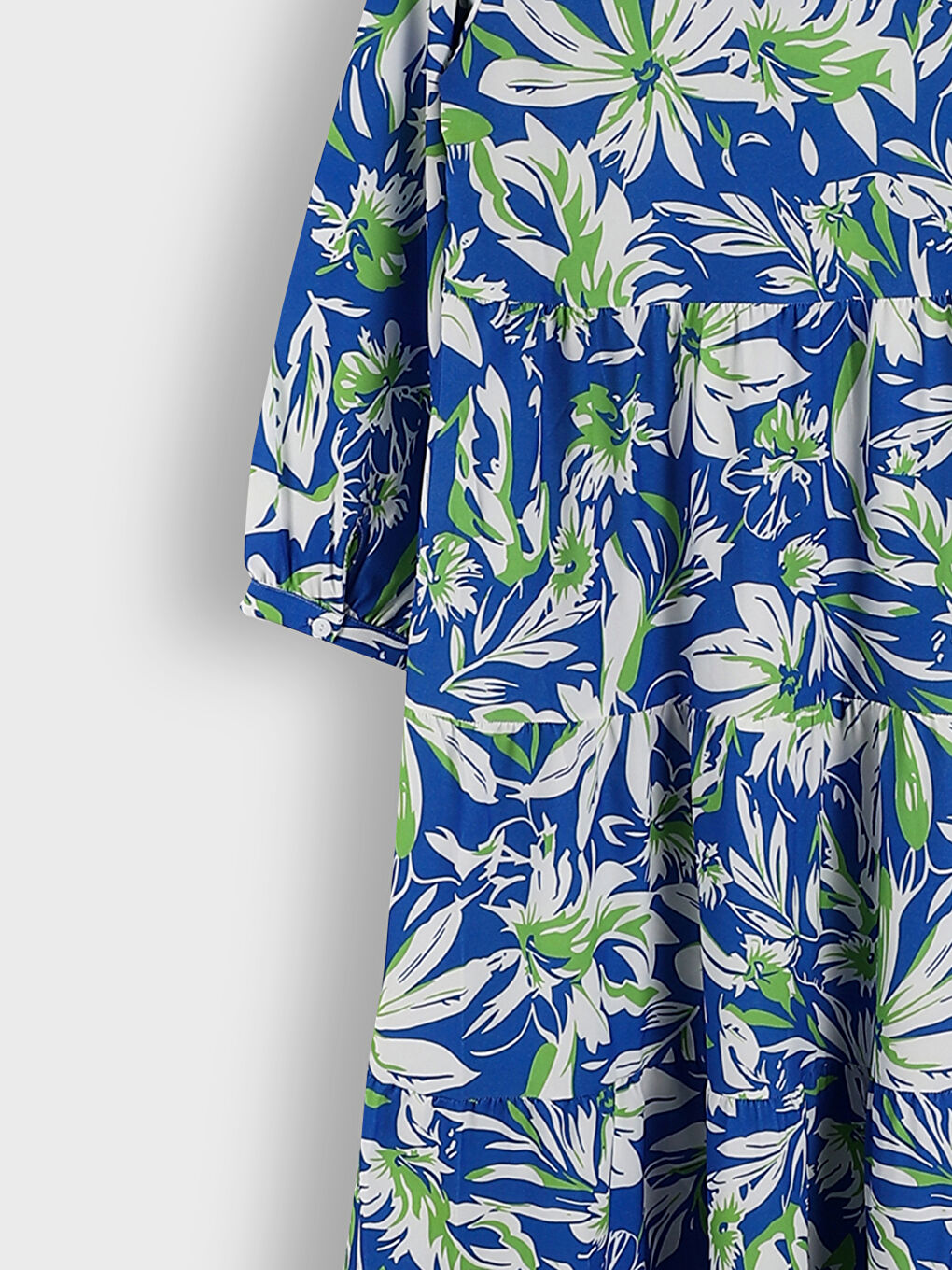 Floral Layered Shirt Dress-7