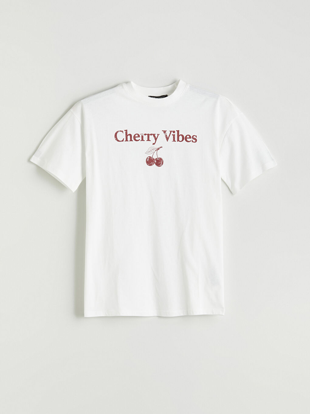 Crew Neck Cherry Printed Women's T-Shirt -S5NQ55Z8-R9J