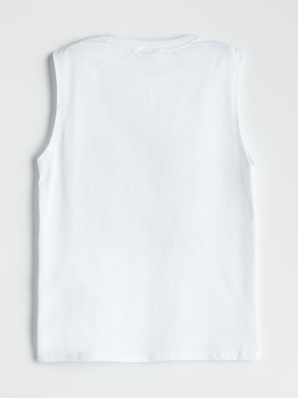 Beyaz Bisiklet Yaka Erkek Çocuk Atlet-1