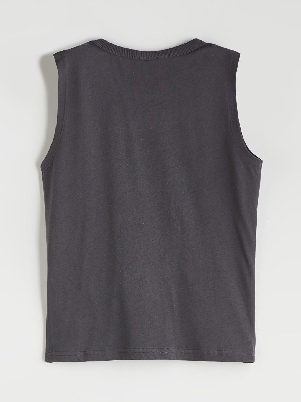 Gri Bisiklet Yaka Erkek Çocuk Atlet-1