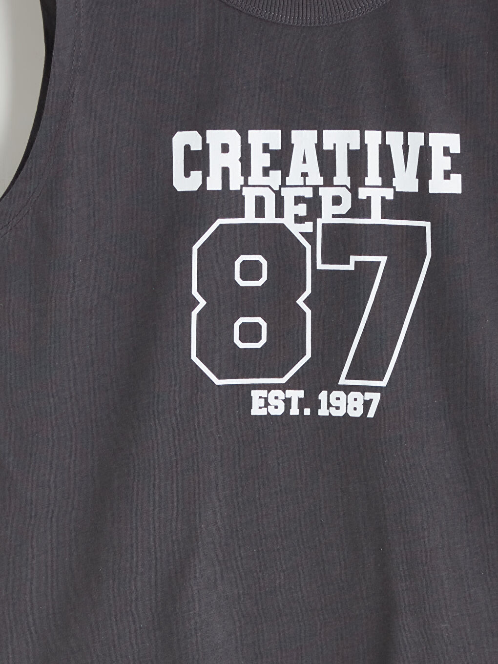 Gri Bisiklet Yaka Erkek Çocuk Atlet-2