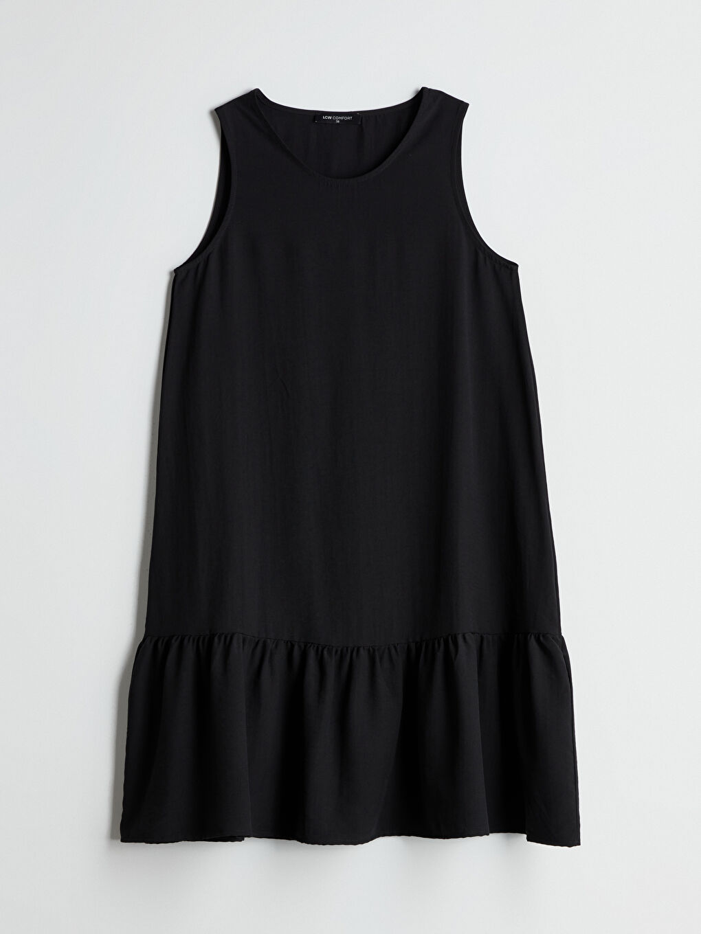 LCW Comfort Siyah Bisiklet Yaka Midi Elbise - 4