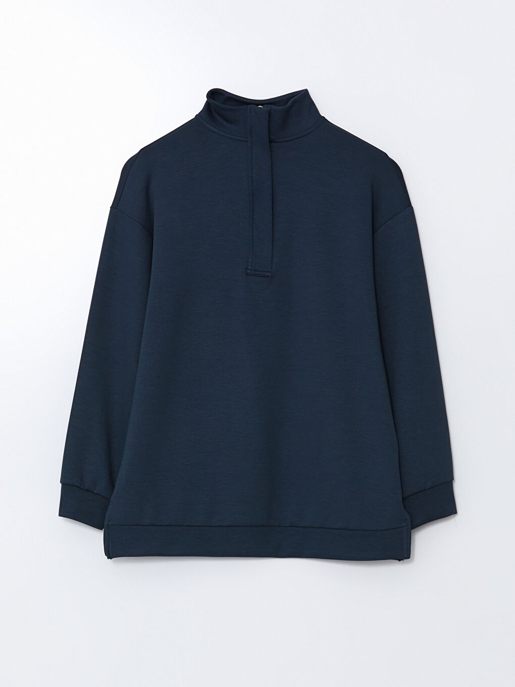 LCWAIKIKI Classic Lacivert Dik Yaka Kadın Sweatshirt Tunik