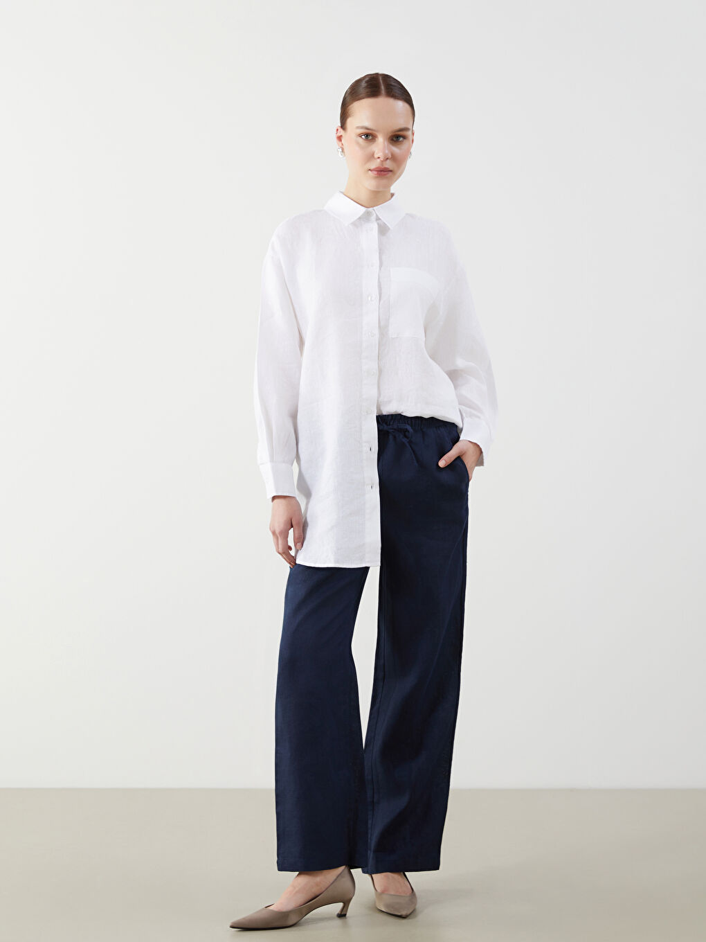 Woman NAVY Trousers -S5NQ89Z8-HEL