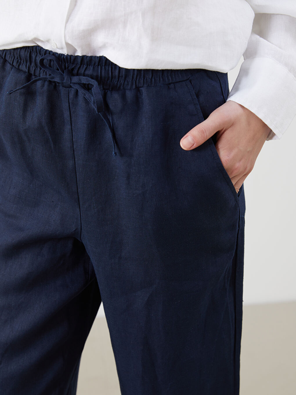 Woman NAVY Trousers -S5NQ89Z8-HEL
