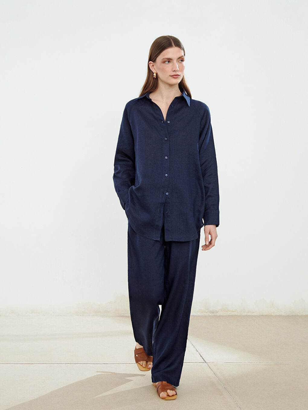 Woman NAVY Trousers -S5NQ89Z8-HEL