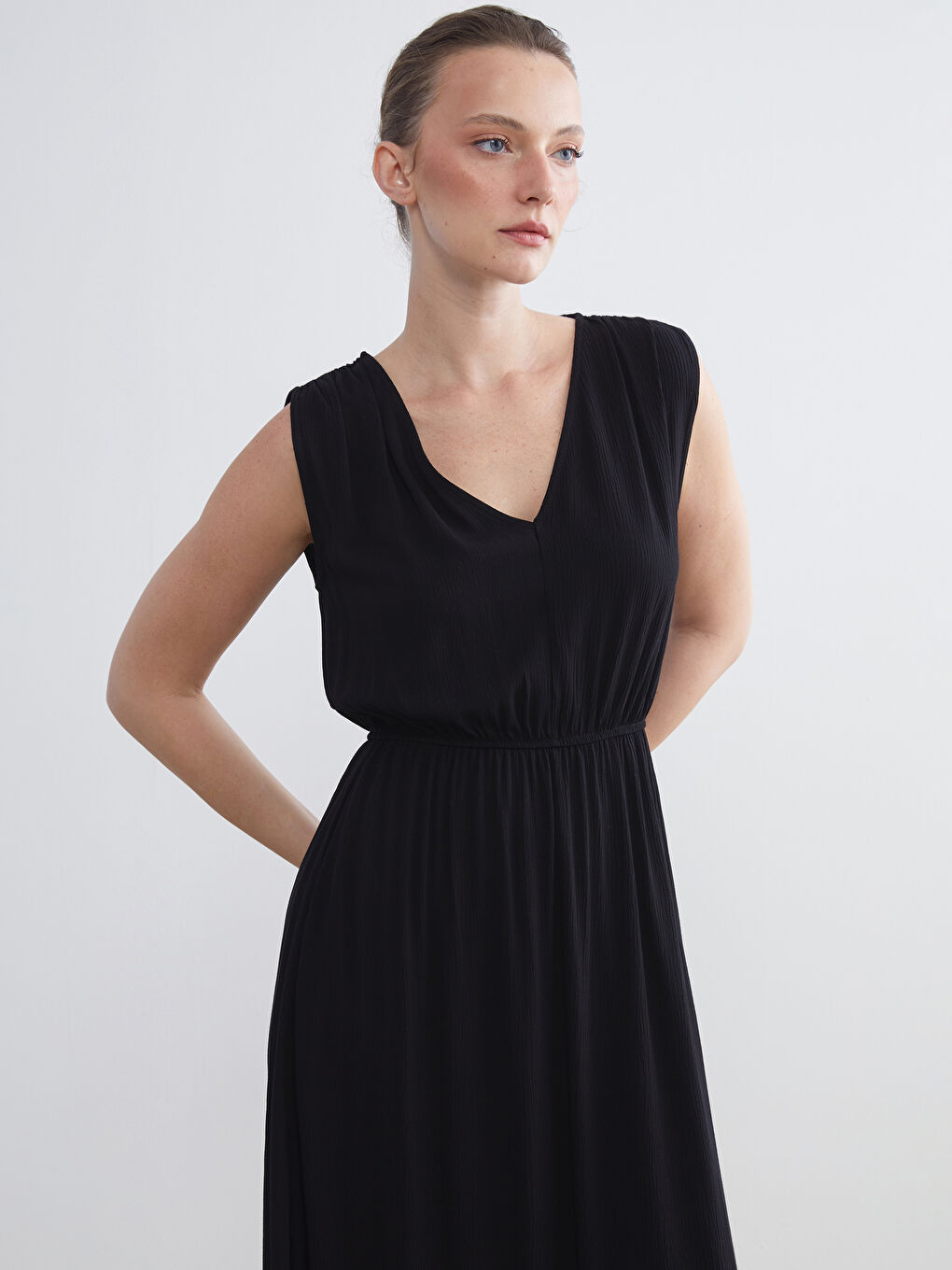 LCWAIKIKI Classic Woman BLACK Dress -S5NR13Z8-CVL