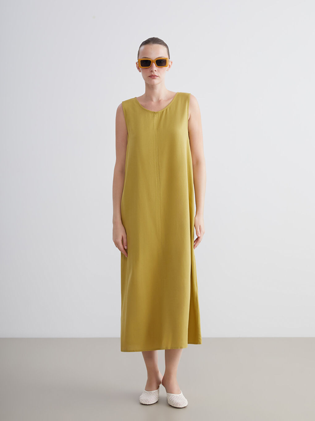 LCWAIKIKI Classic Woman GREEN Dress -S5NR20Z8-GLE