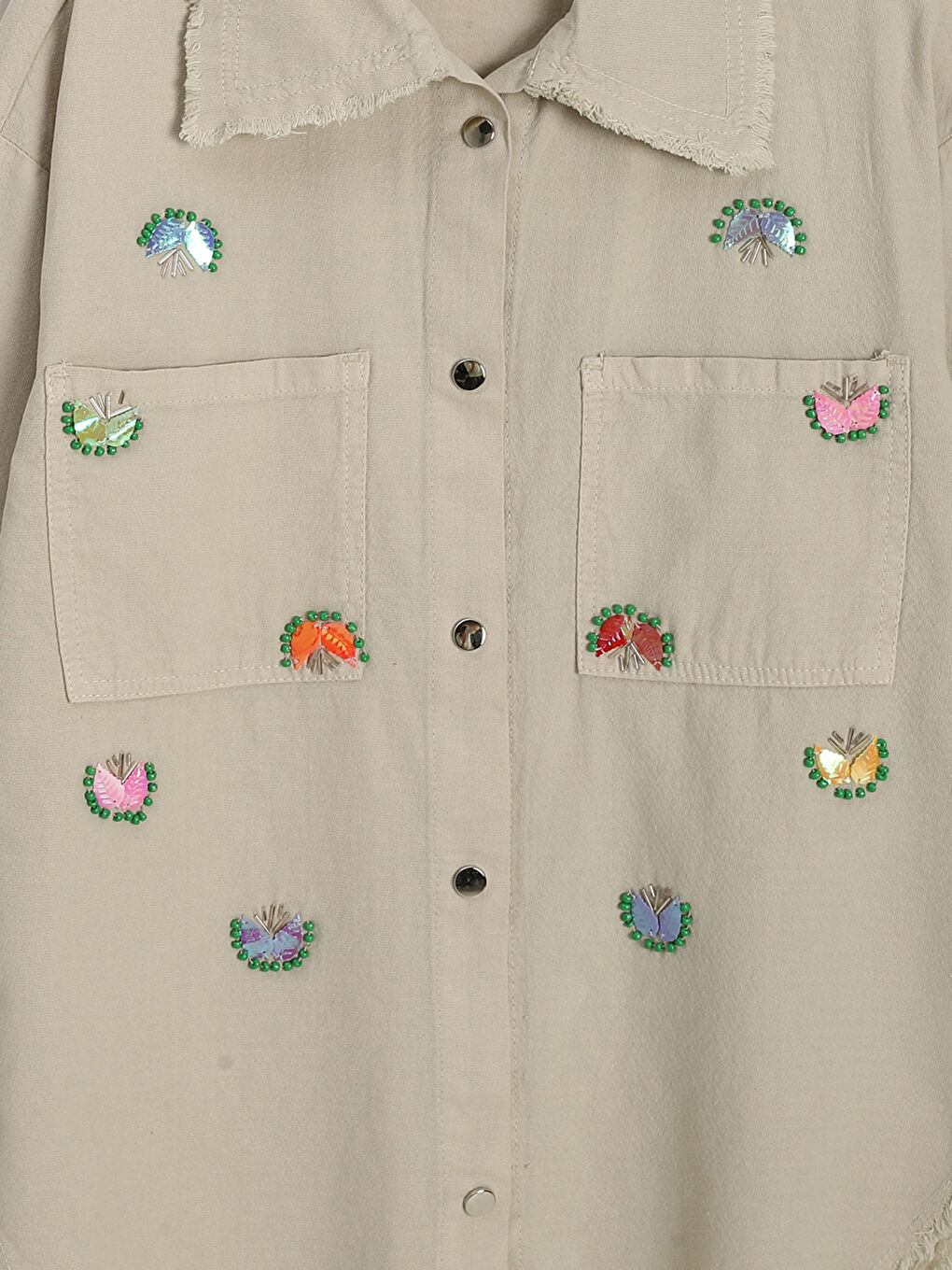 Embroidered Oversize Women's Shirt-2