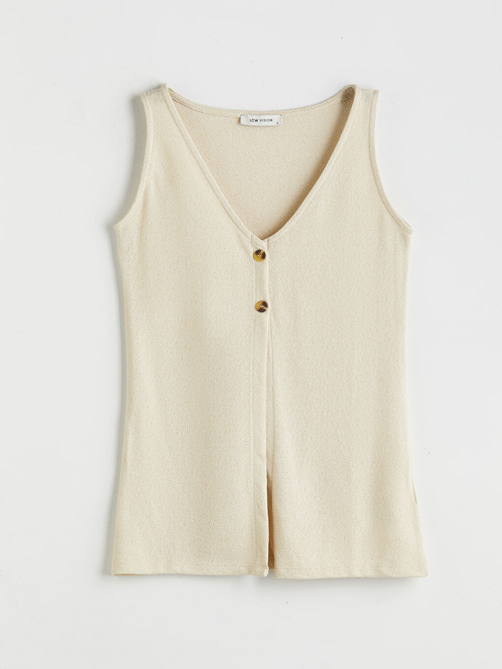 LCW Vision V-Neck Women's Waistcoat -S5NR37Z8-G7K
