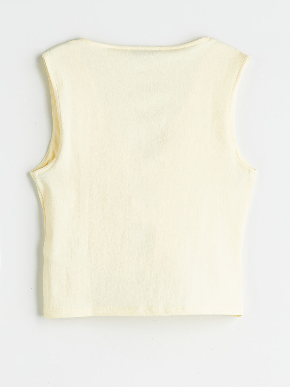 Sarı V Yaka Kadın Yelek-5