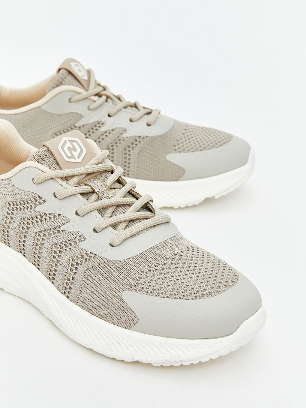 Bej File Detaylı Kadın Spor Ayakkabı-2