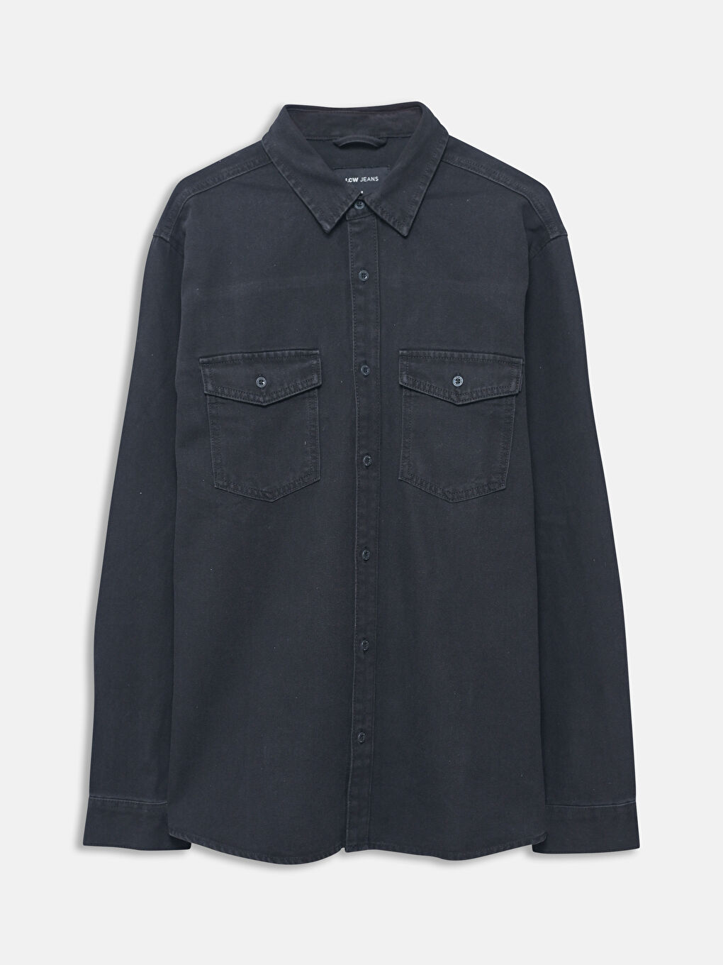 Regular Fit Long Sleeve Men's Denim Shirt -S5NT41Z8-326