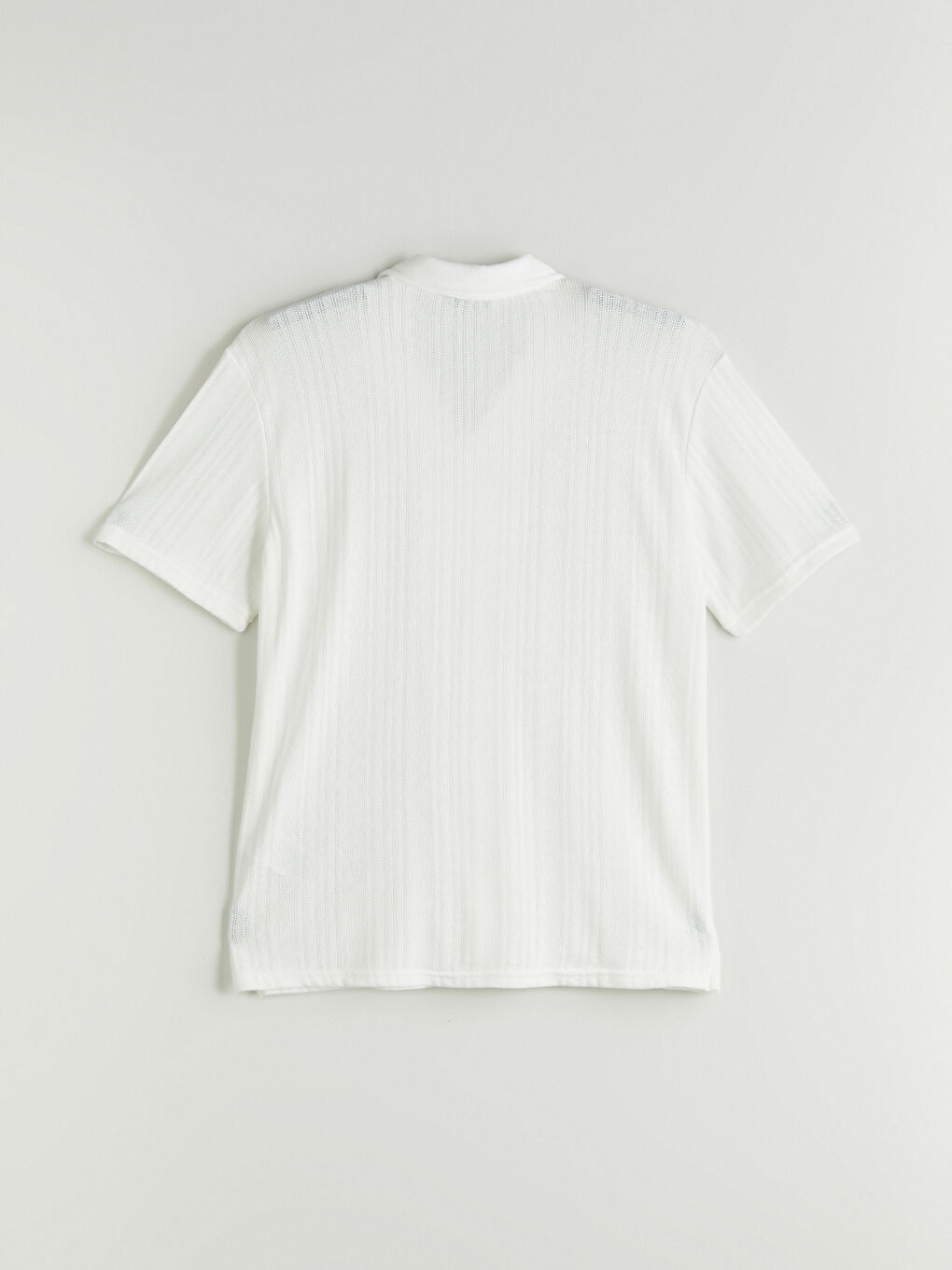 Ekru Regular Fit Kısa Kollu Erkek Gömlek-5